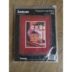 Vintage Janlynn Counted Cross Stitch Kit Friends Dolls Toys 1992 Crossstitch New